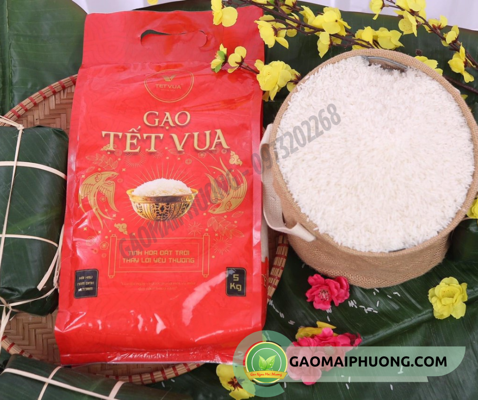 gao tet vua duoc dung lam qua tet